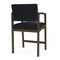 Lesro Lenox Steel Hip Chair Metal Frame, Bronze, MD Black Upholstery LS1161 - alternate 3